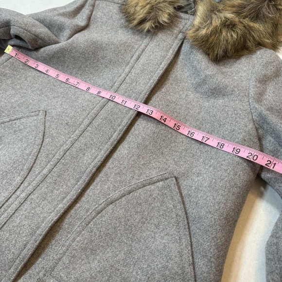 J. Crew Factory | Mid-length Wool Coat Size 10 Gray - Picture 6 of 11